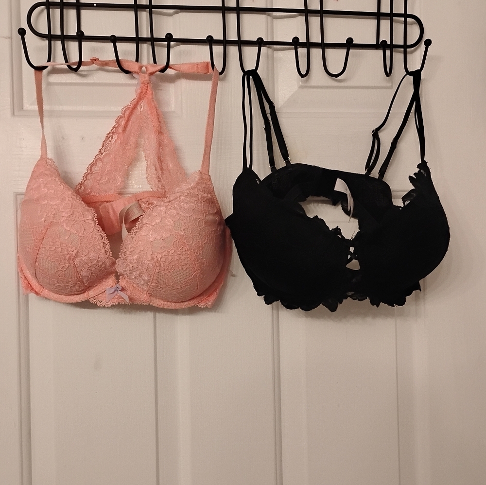 Pink and Black Lace Bra Bundle
